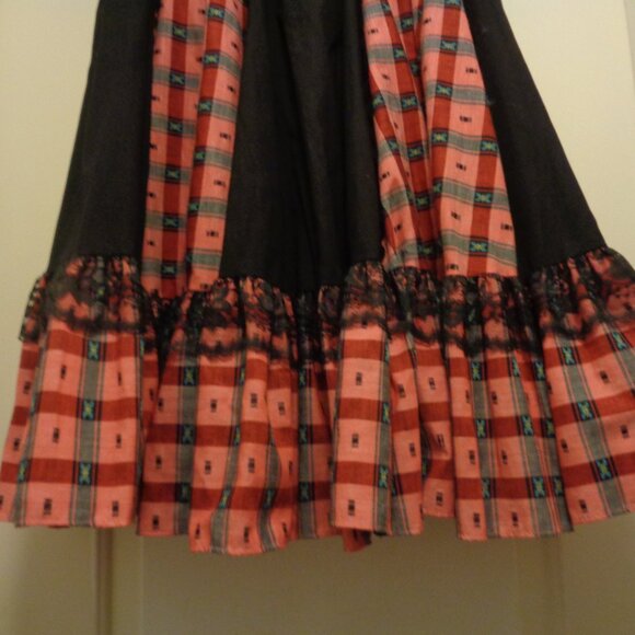 HOT COWGIRL RUFFLES LACE FULL SKIRT By Pitchfork L - Picture 3 of 5